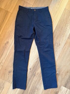 Navy Dot Slim Stretch Trouser